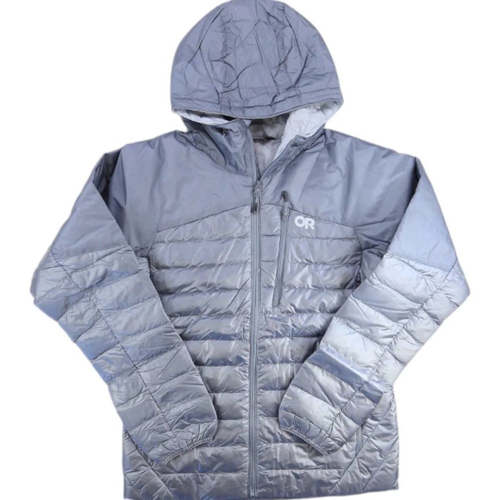 (NWT) Outdoor Research Mens Helium Down Hooded Jacket (L)